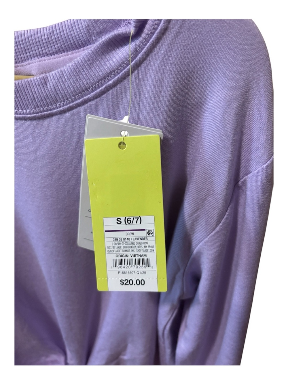 All in Motion Girl’s Modal French Terry Crewneck Sweatshirt - Size S (6/7) - Picture 3 of 5